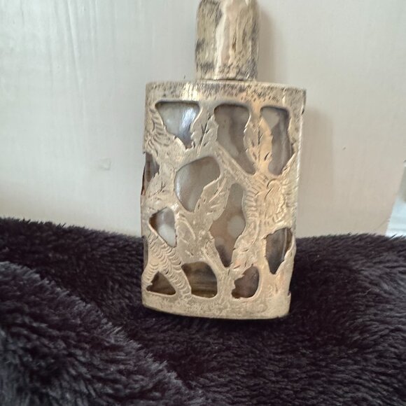Rare Vintage 925 Sterling Silver And Glass Mini Perfume Bottle Mexico - Picture 5 of 9